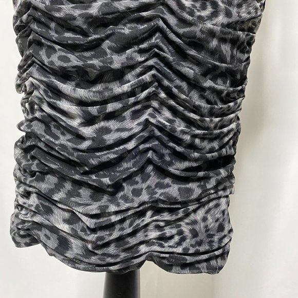 Tadashi Shoji Gray Leopard Cheetah Print Bodycon Dress - Picture 3 of 11